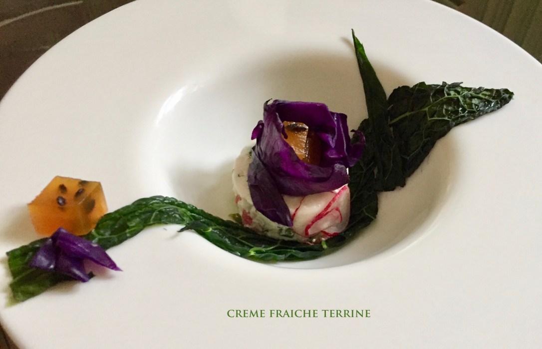7 creme fraiche in a terrine